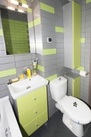 Mobilier gri - verde pentru baie