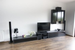 Mobilier LIVING - gri inchis cu negru lucios