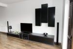 Mobilier LIVING - gri inchis cu negru lucios