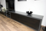 Mobilier LIVING - gri inchis cu negru lucios