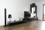 Mobilier LIVING - gri inchis cu negru lucios