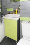 Mobilier gri - verde pentru baie