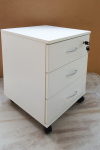 Rollbox cu 3 sertare, Alb perlat, 45 x 45 x 60h cm